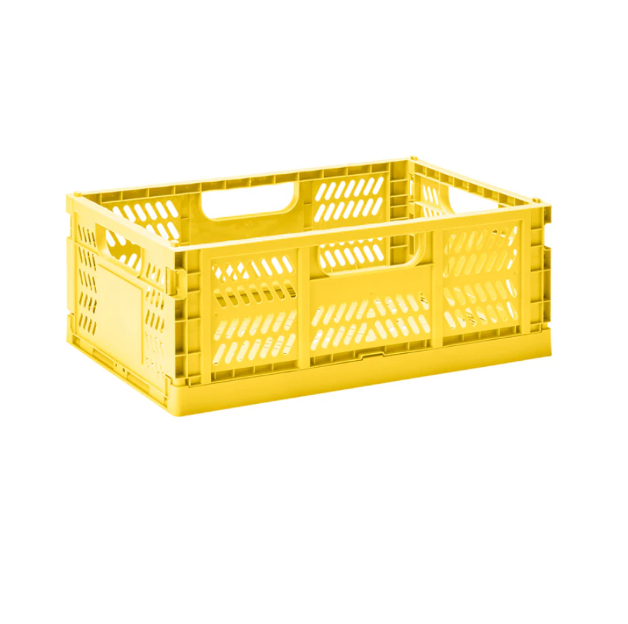 collapsible crate box, stackable foldable crates