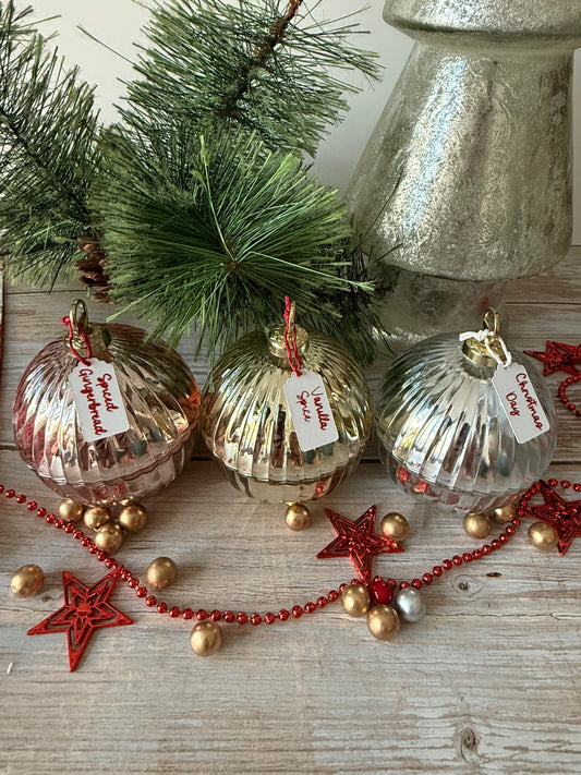 ✨Clearance Mini Bauble Candle Set – Set of 3 Festive Scents