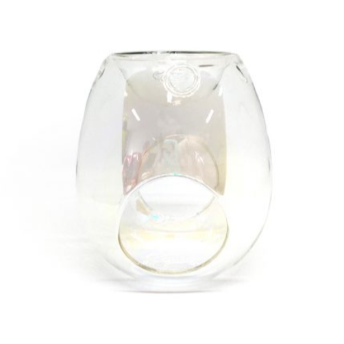 Clear glass diffuser on a white background