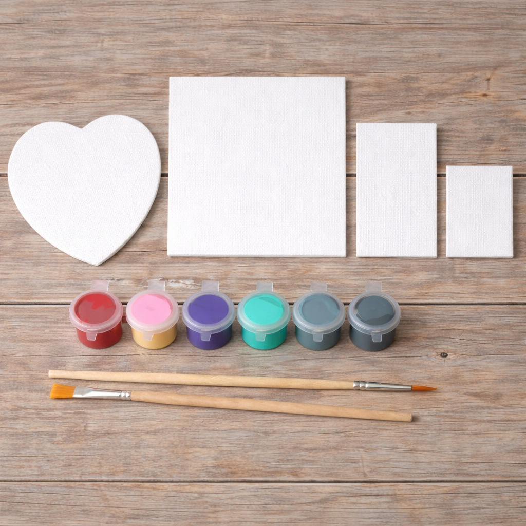 Paint Your Own Canvas Magnets - Creative Art Kit for Kids