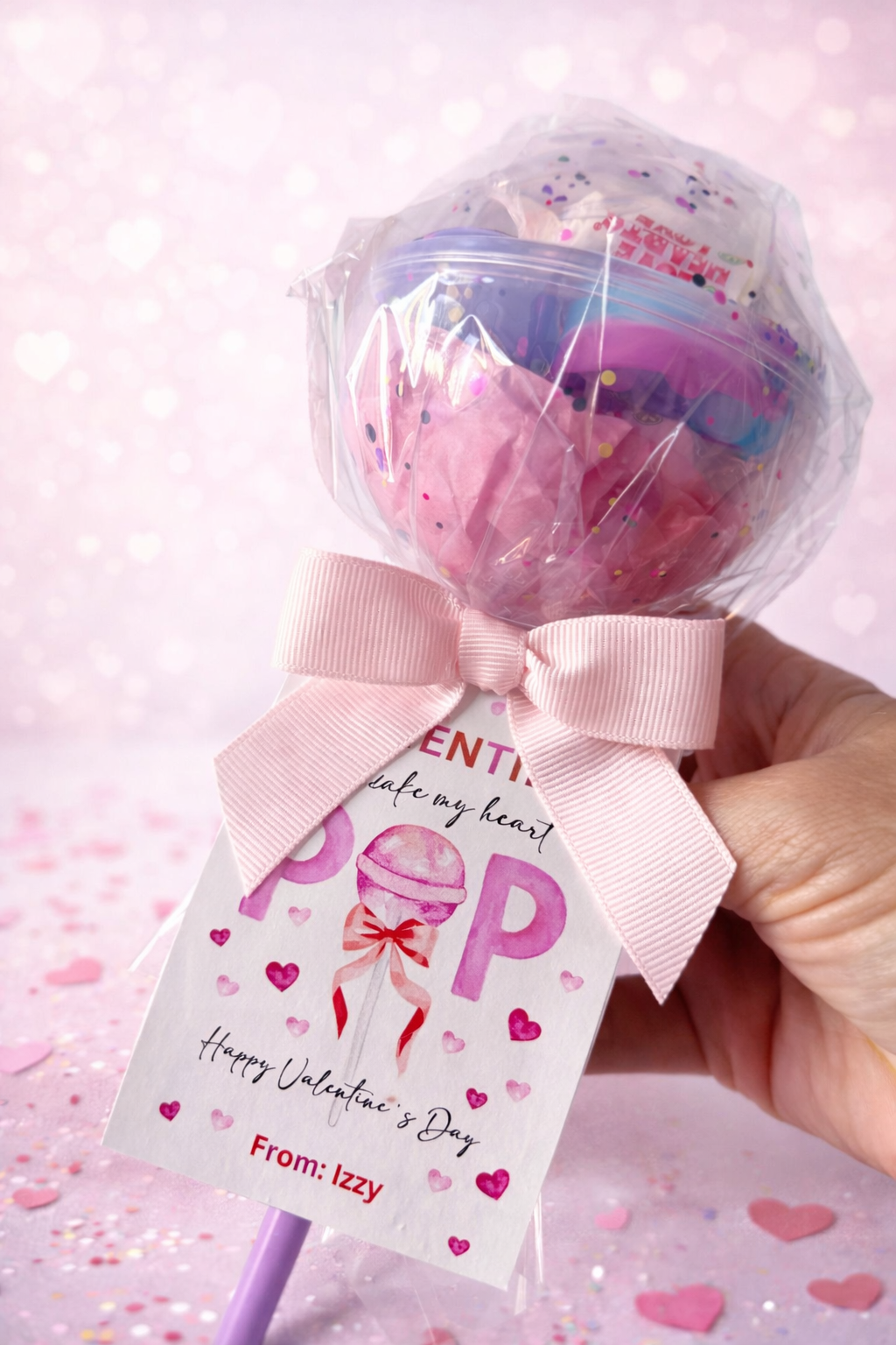 Valentine Heart POP Candy Capsule – Personalized Kids Treat