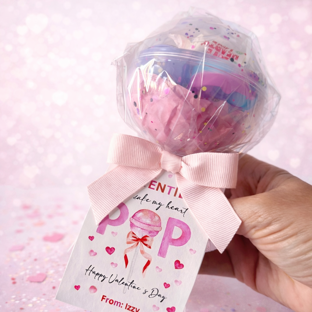 Valentine Heart POP Candy Capsule – Personalized Kids Treat