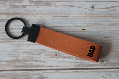 Personalized Faux Leather Keychain with Name or Spotify Code