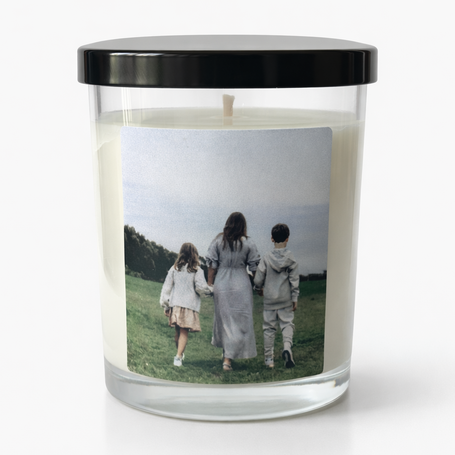 photo label candle