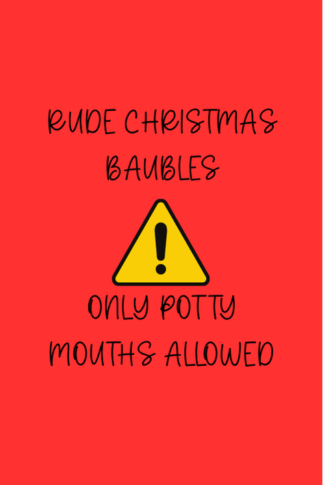🎄 Naughty Christmas Baubles – Funny Glitter Ornaments