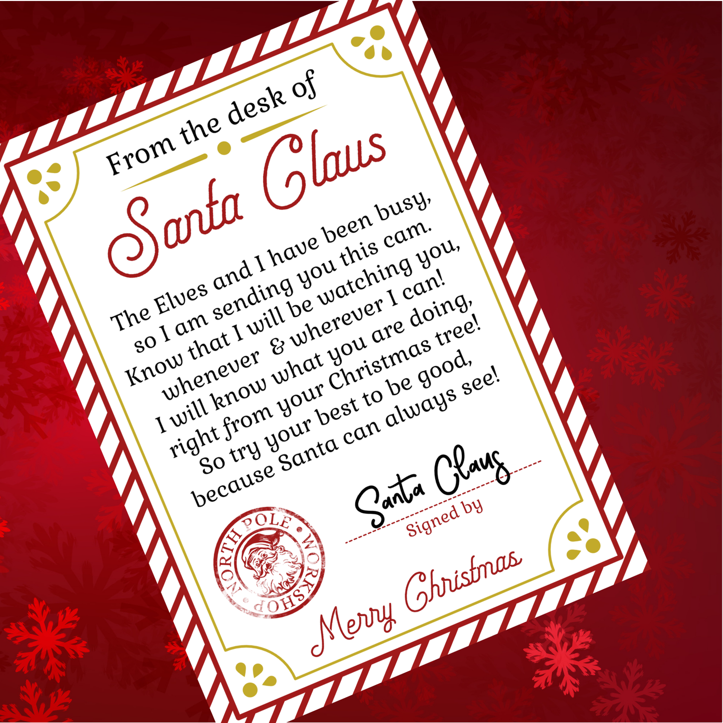 🎅 Santa Surveillance Bauble – Keep the Kids on Their Best Behavior!