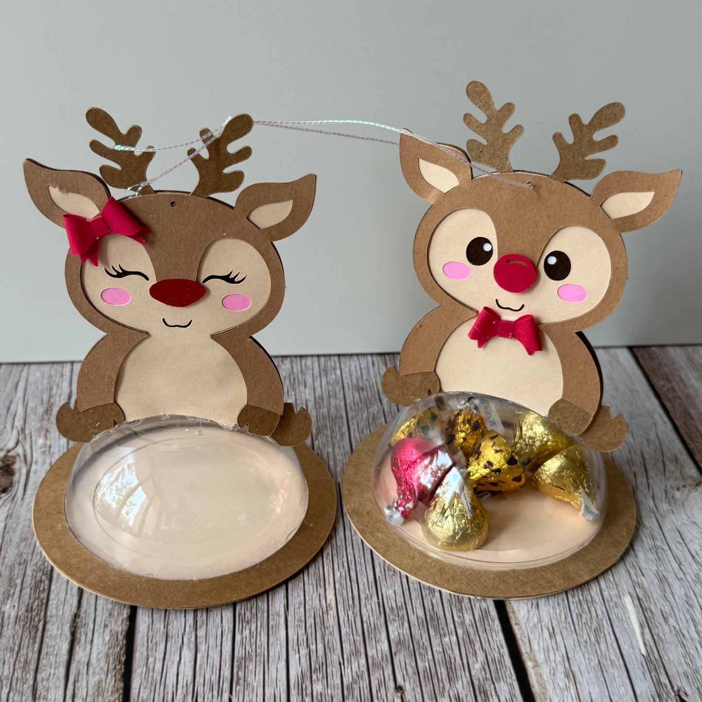 🎁 Reindeer Treat Box – Boy or Girl with Hershey’s Kisses