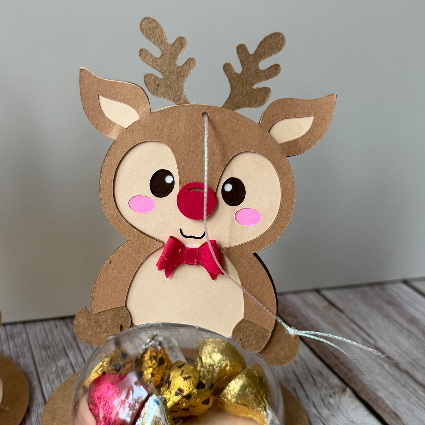 🎁 Reindeer Treat Box – Boy or Girl with Hershey’s Kisses