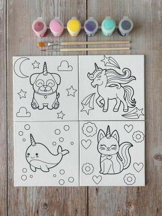 Unicorn Canvas Painting Box