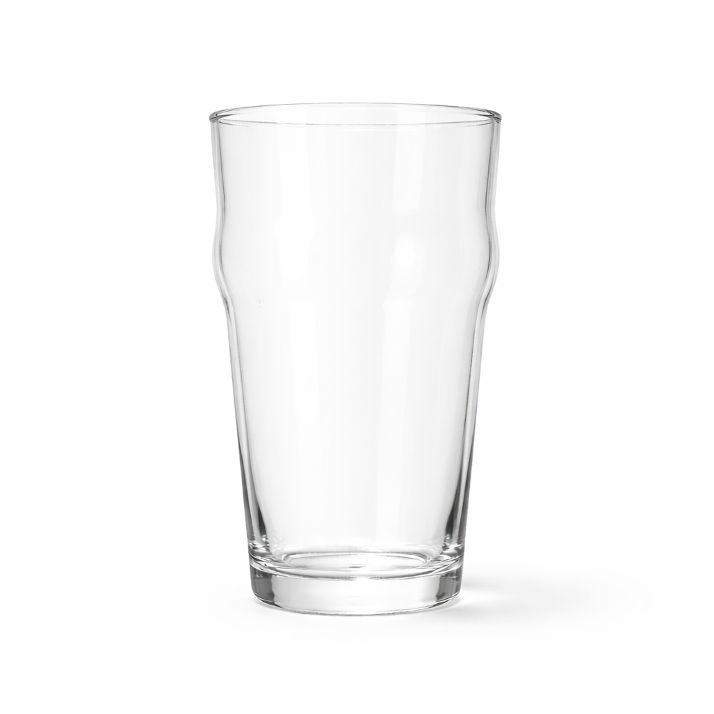 Clear glass on a white background