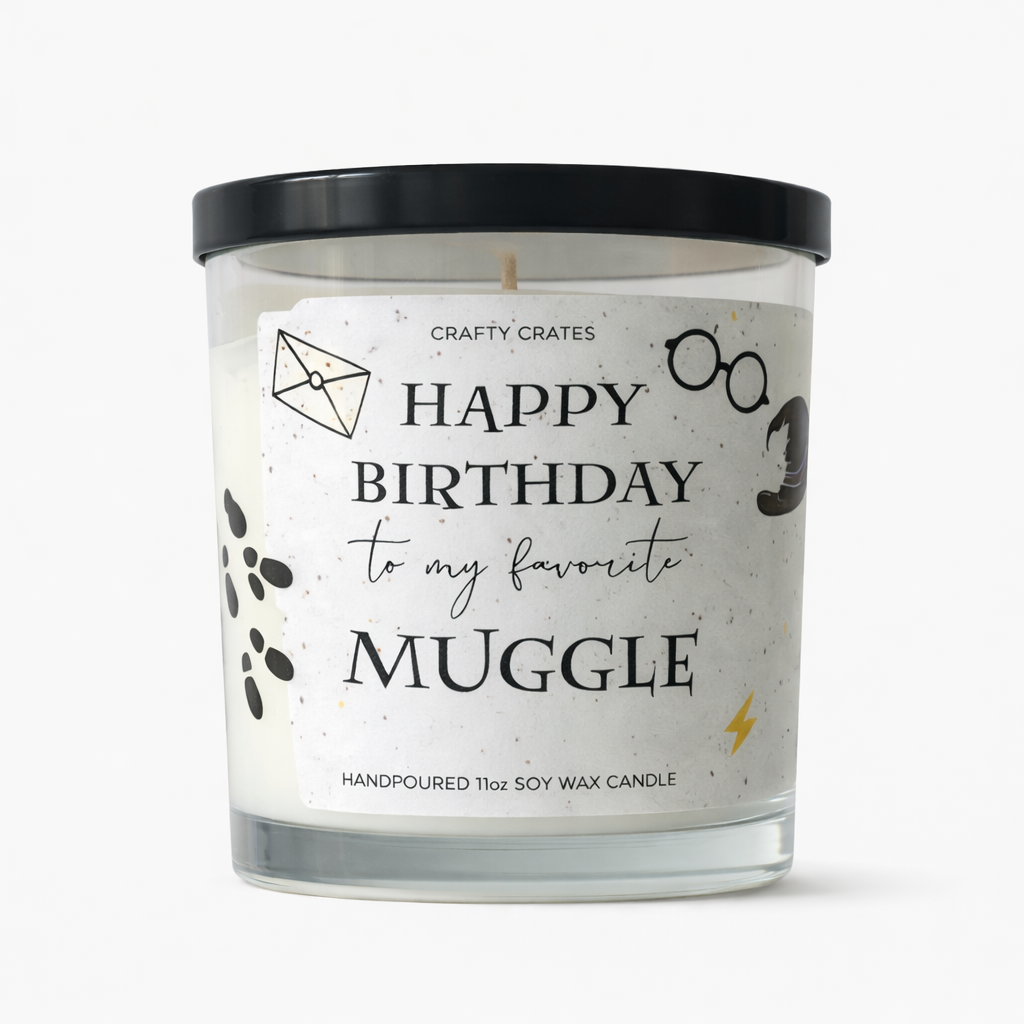 happy birthday muggle candle